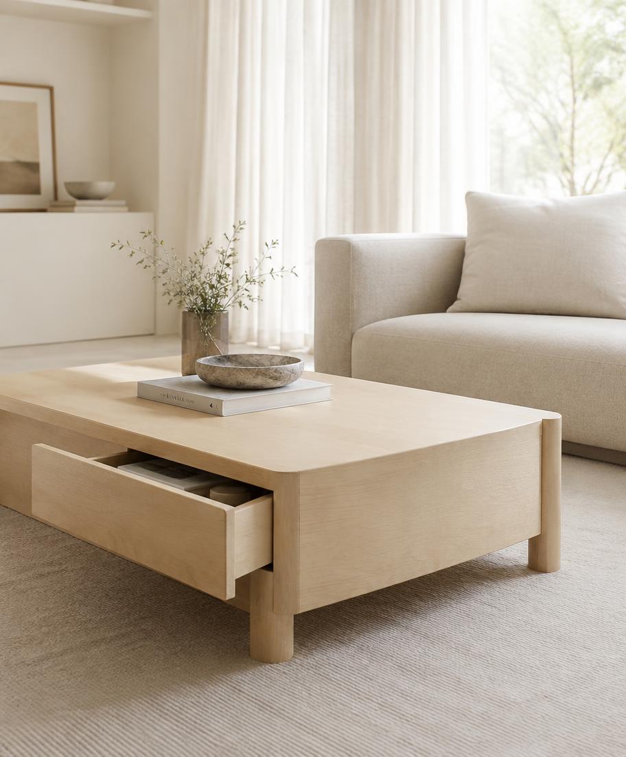 Coffee table with hidden storage